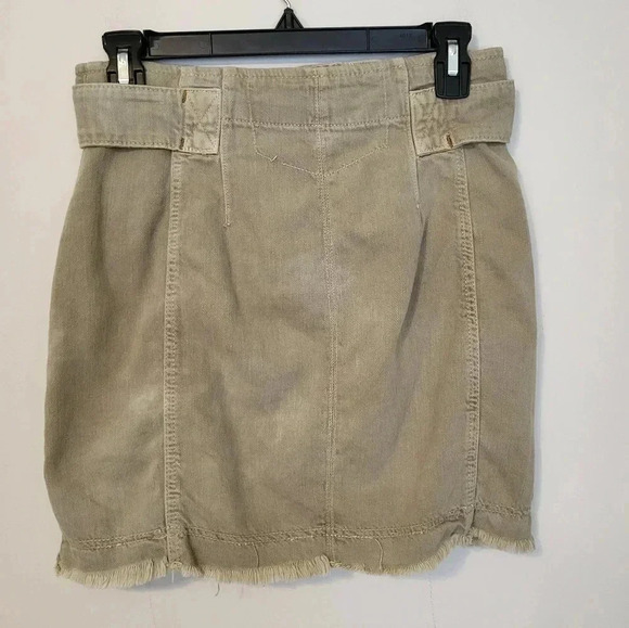 Free People Alpha Utility Raw Edge Cotton Blend Mini Skirt(6) - Picture 6 of 13